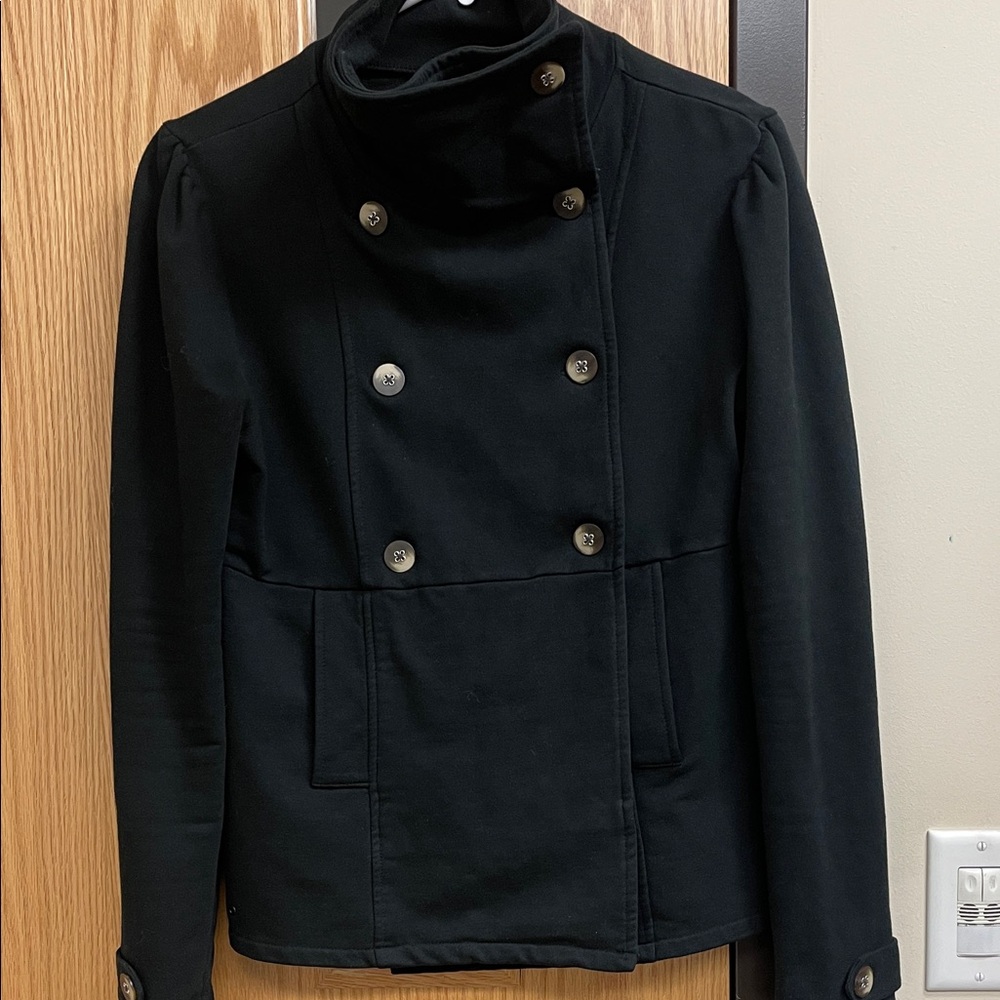 Converse black knit double breasted jacket Sz S Great condition & super soft.